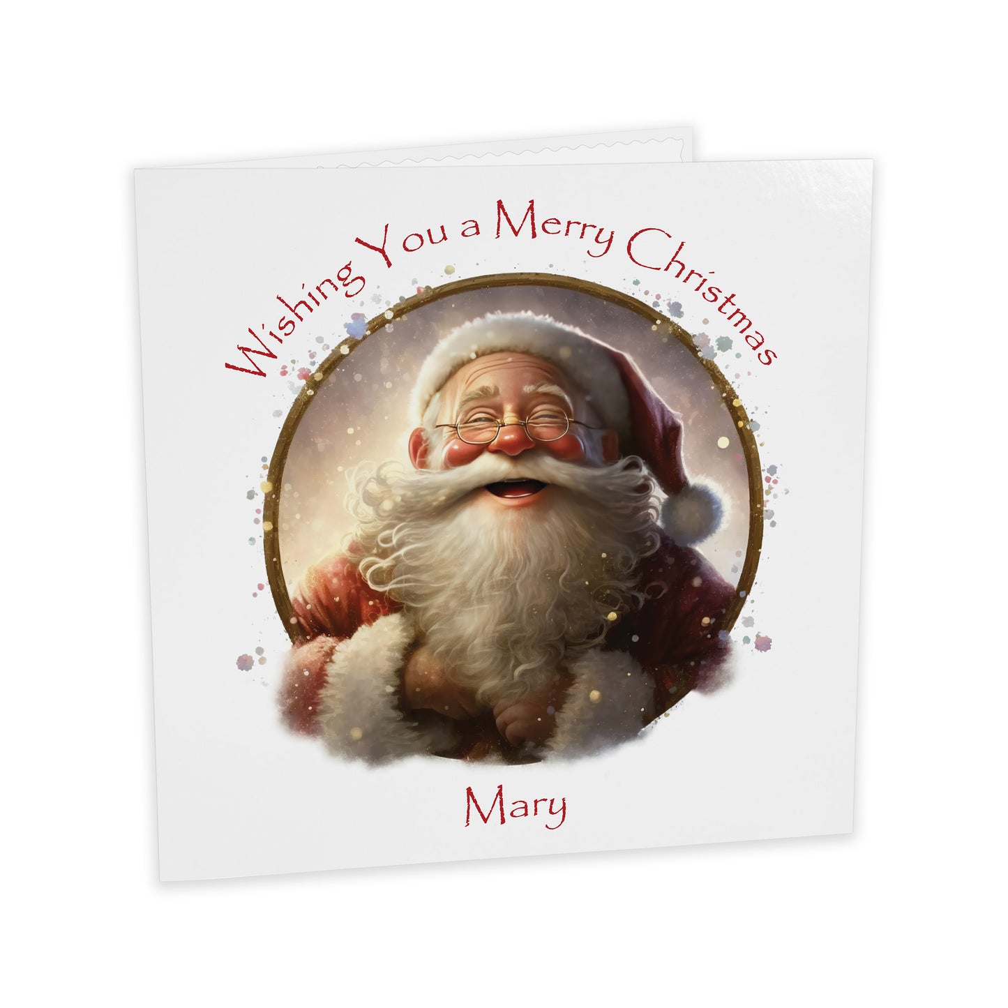 Personalised Christmas Card (Laughing Santa)