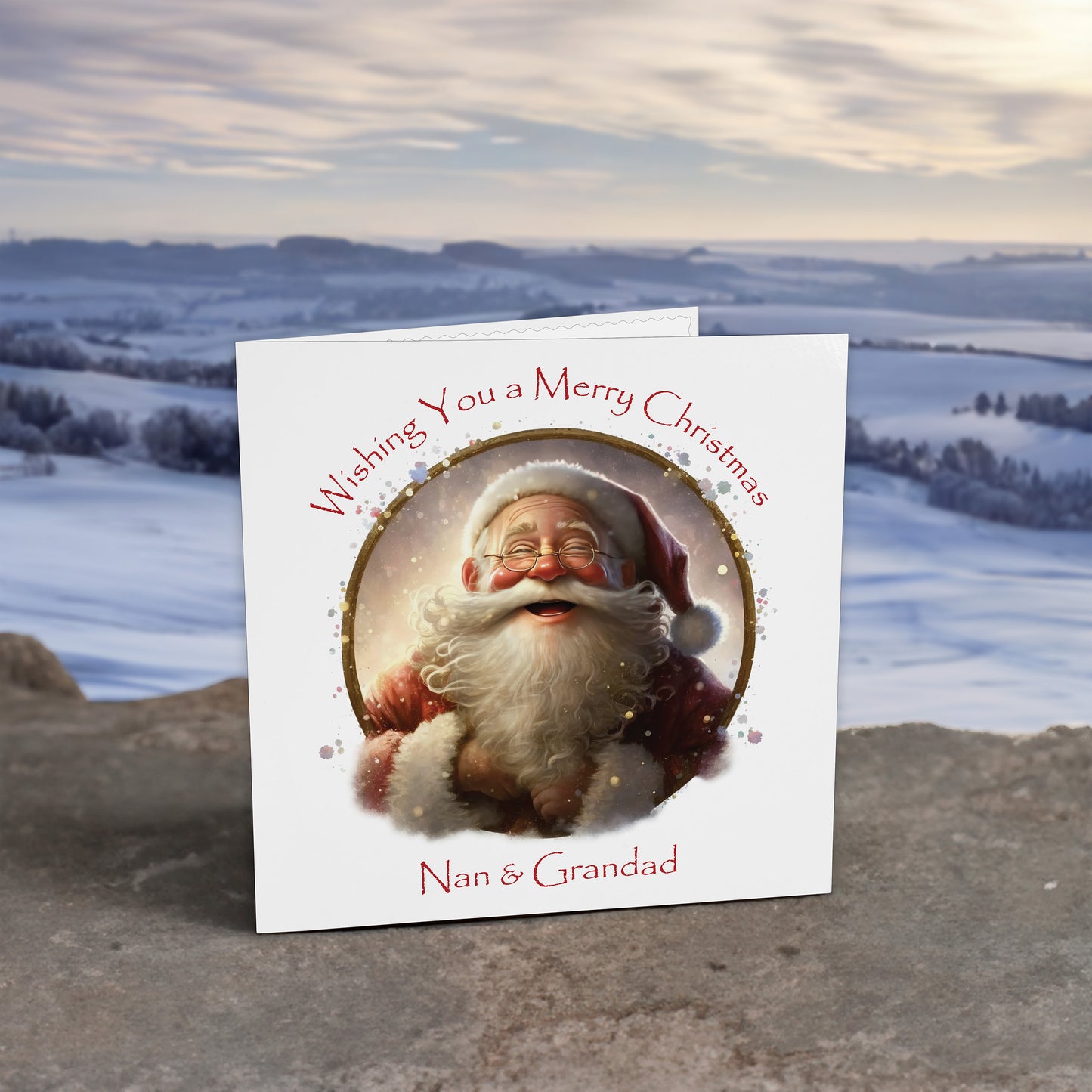 Personalised Christmas Card (Laughing Santa)