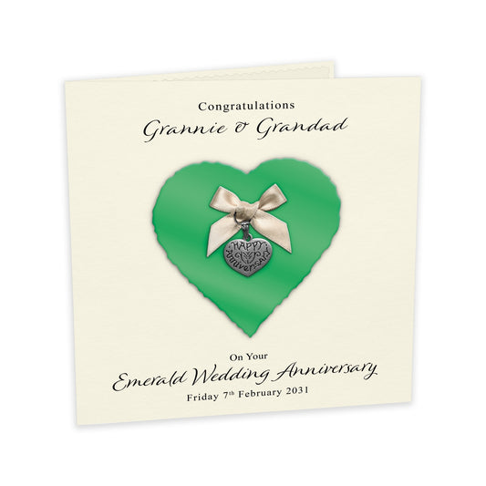 Personalised Anniversary Card (Emerald 55th)