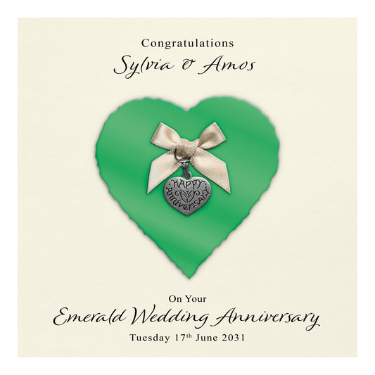 Personalised Anniversary Card (Emerald 55th)