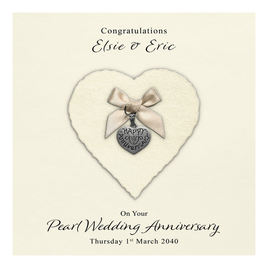 Personalised Anniversary Card (Pearl 30th)