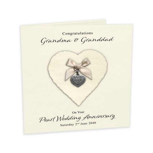 Personalised Anniversary Card (Pearl 30th)
