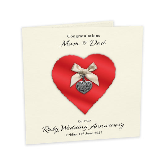 Personalised Anniversary Card (Ruby 40th)