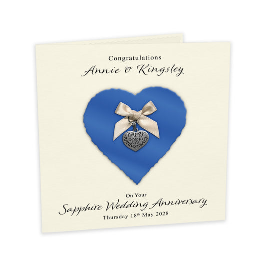 Personalised Anniversary Card (Sapphire 45th)