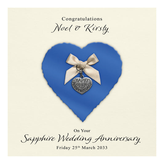 Personalised Anniversary Card (Sapphire 45th)