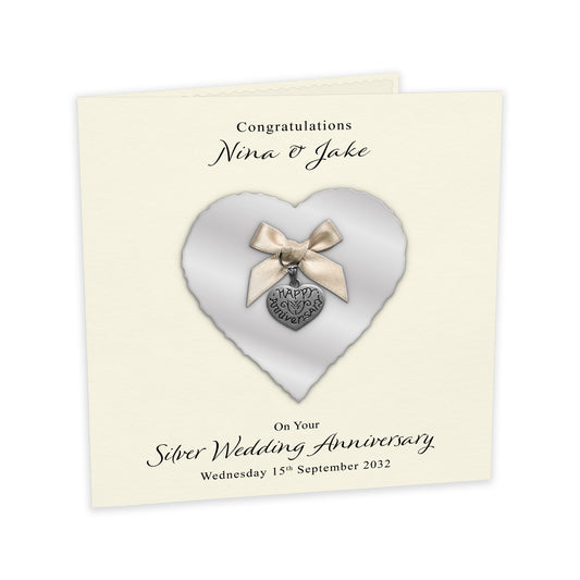 Personalised Anniversary Card (Silver 25th)