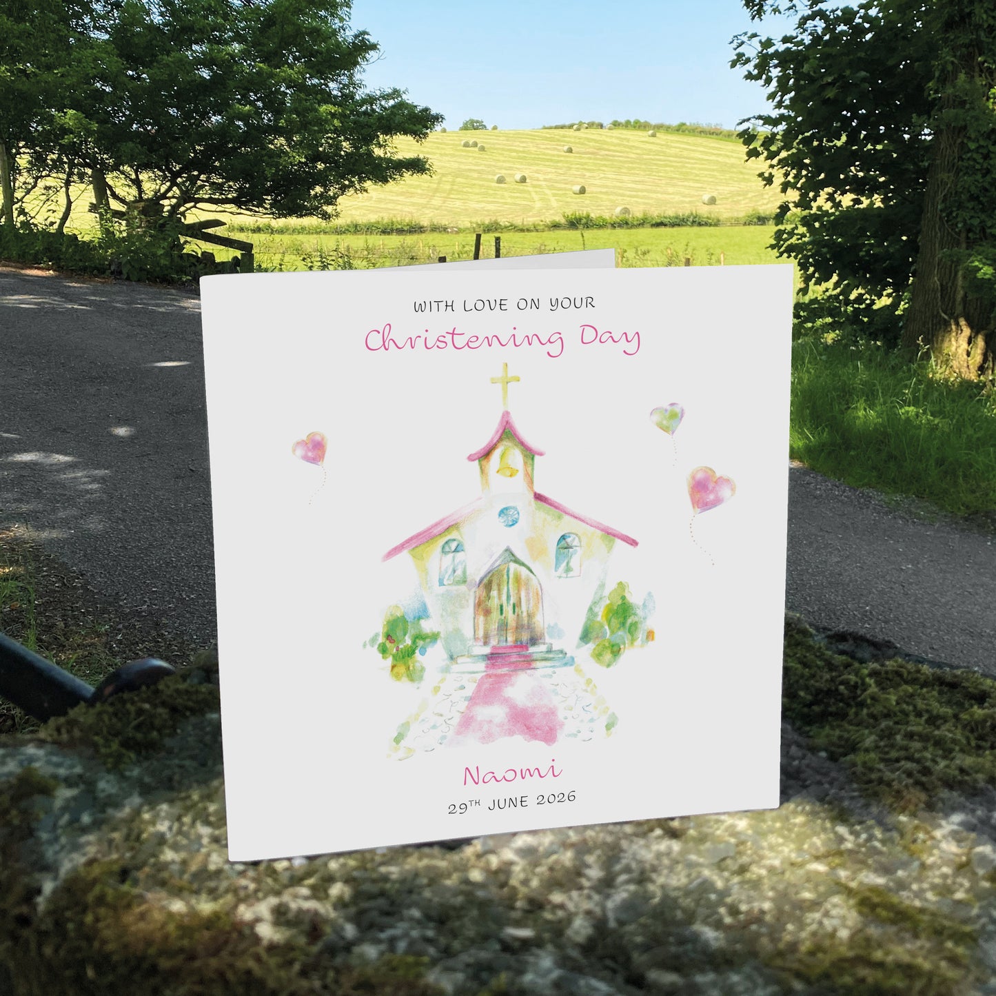 Personalised Christening Card (Church)