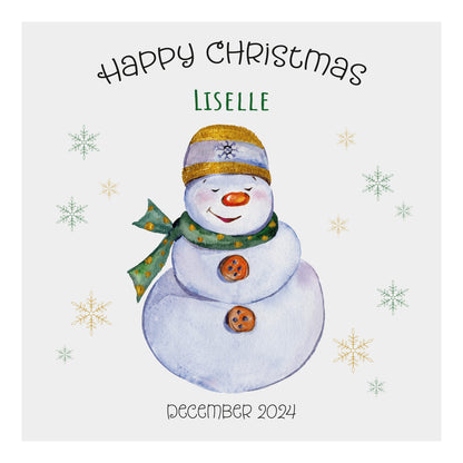 Personalised Christmas Card (Snowman)