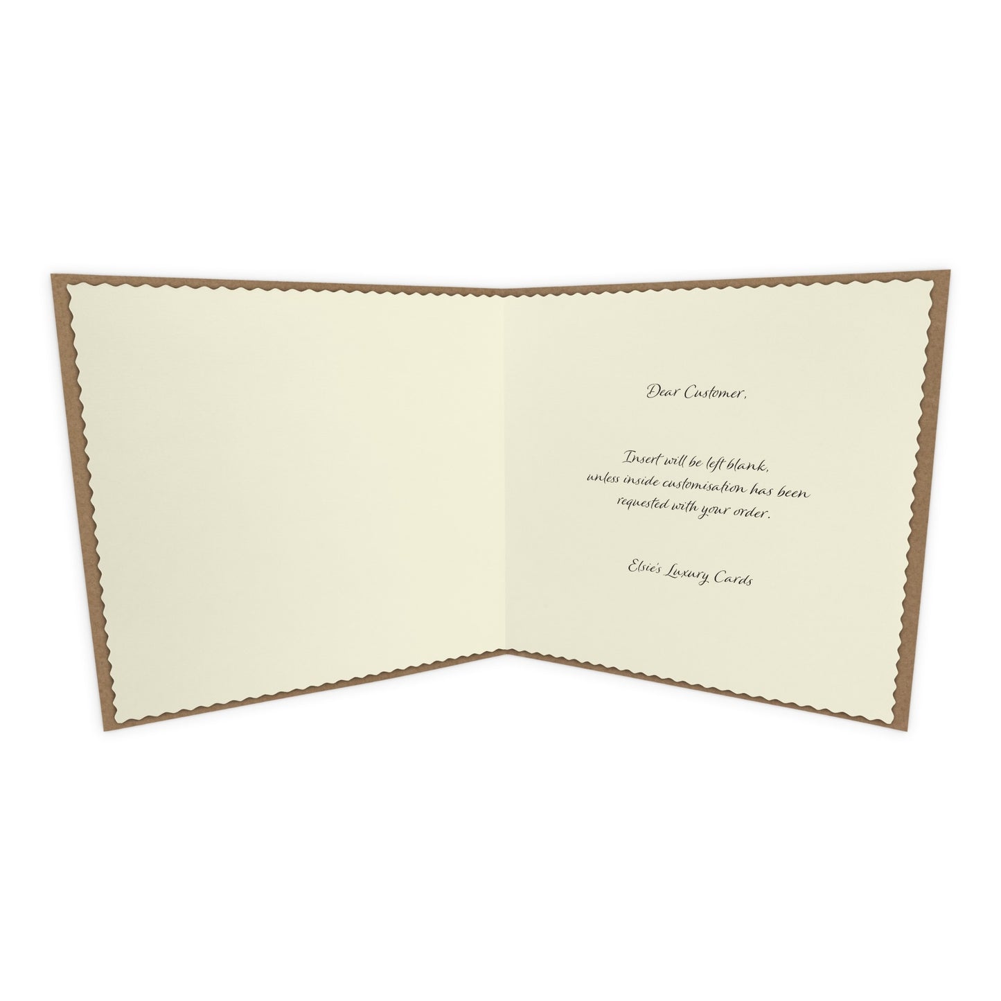 Personalised Wedding Day Card (Kraft/Ivory Heart)