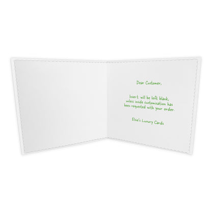 Personalised New Baby Card (Mushroom Bunny) - Green