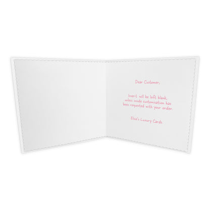 Personalised New Baby Card (Mushroom Bunny) - Pink