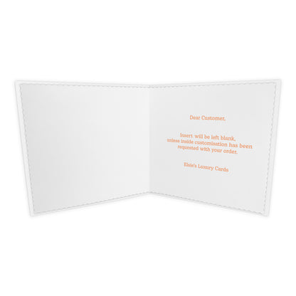 Personalised Birthday Card (Peeping Bunny) - Orange