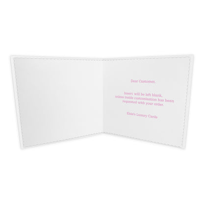 Personalised Birthday Card (Peeping Bunny) - Pink