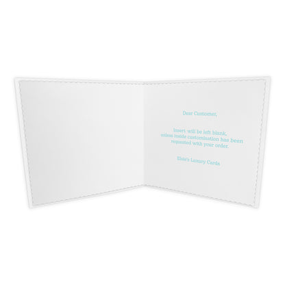 Personalised Birthday Card (Peeping Bunny) - Turquoise