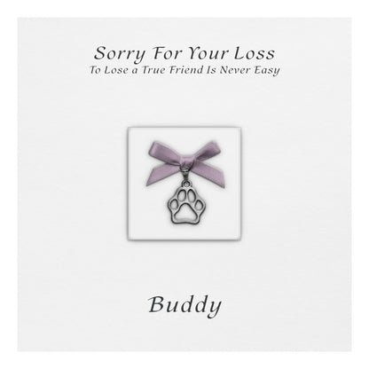 Personalised Pet Bereavement Card (Lilac)