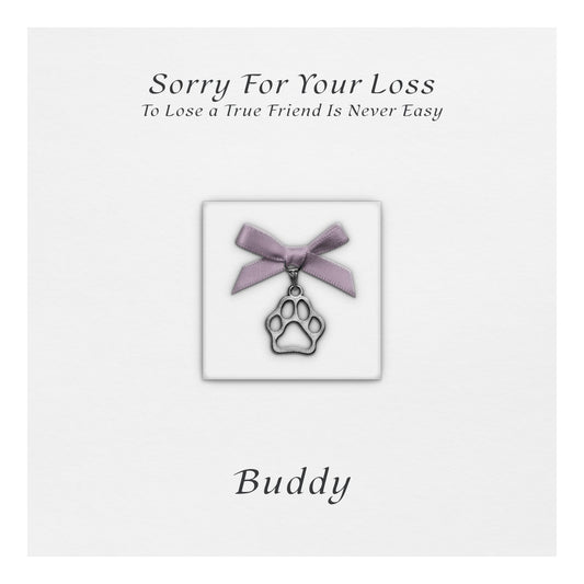 Personalised Pet Bereavement Card (Lilac)