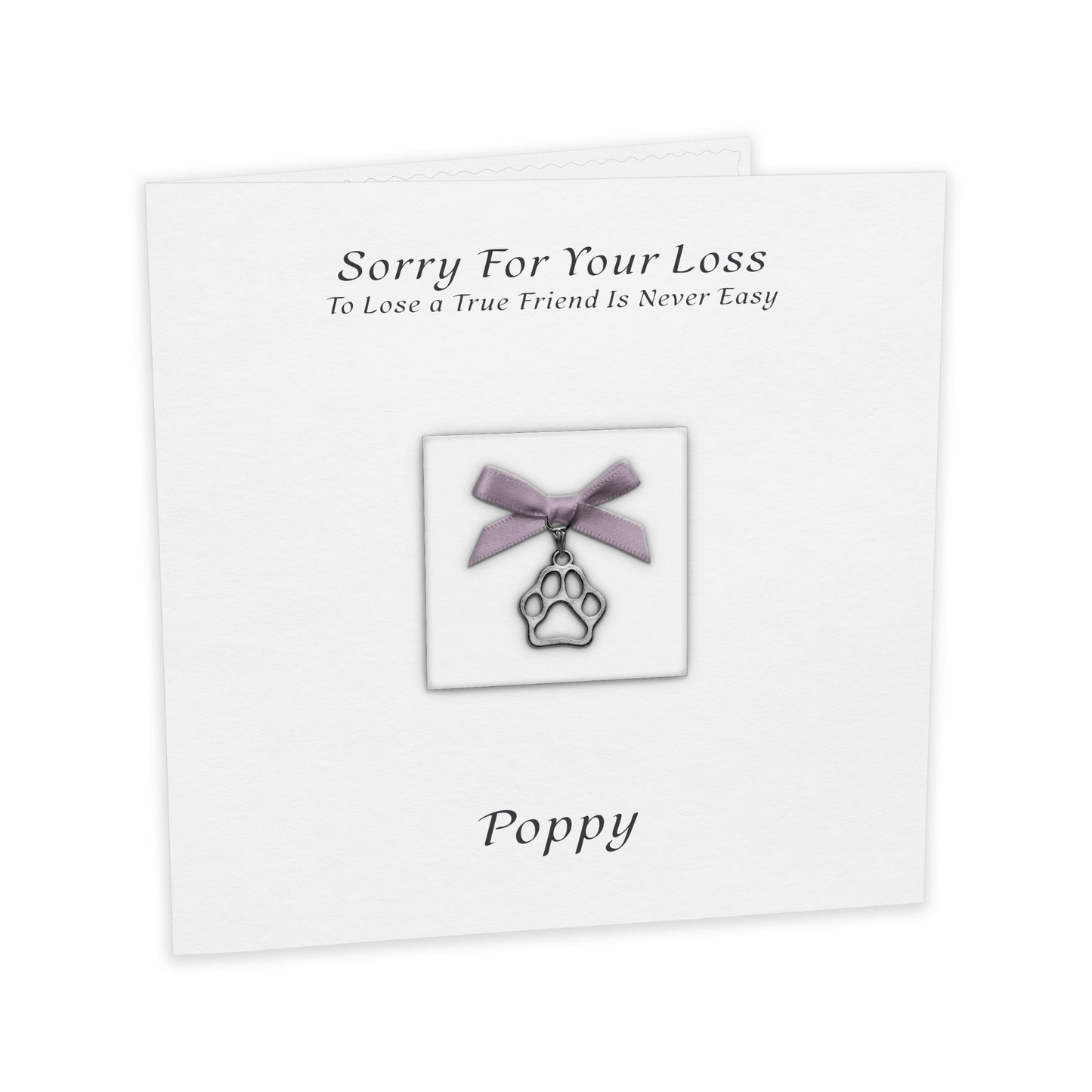 Personalised Pet Bereavement Card (Lilac)