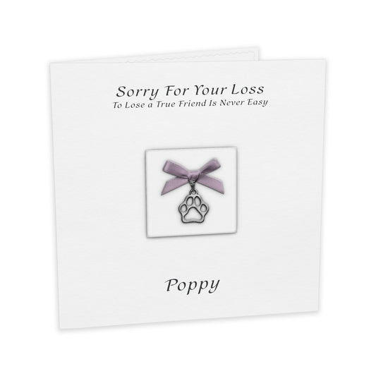 Personalised Pet Bereavement Card (Lilac)