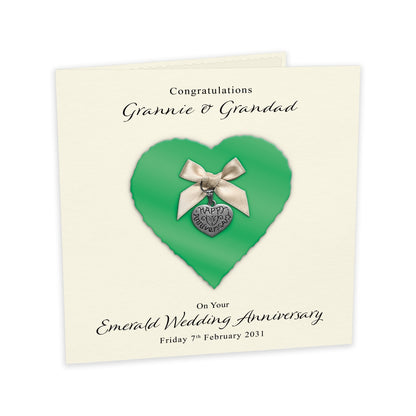 Personalised Anniversary Card (Emerald 55th)