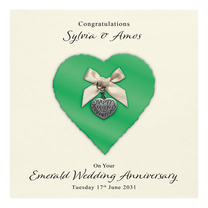 Personalised Anniversary Card (Emerald 55th)