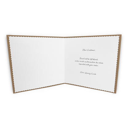 Personalised New Home Card (Key Charm & Bow) - Kraft Cardstock