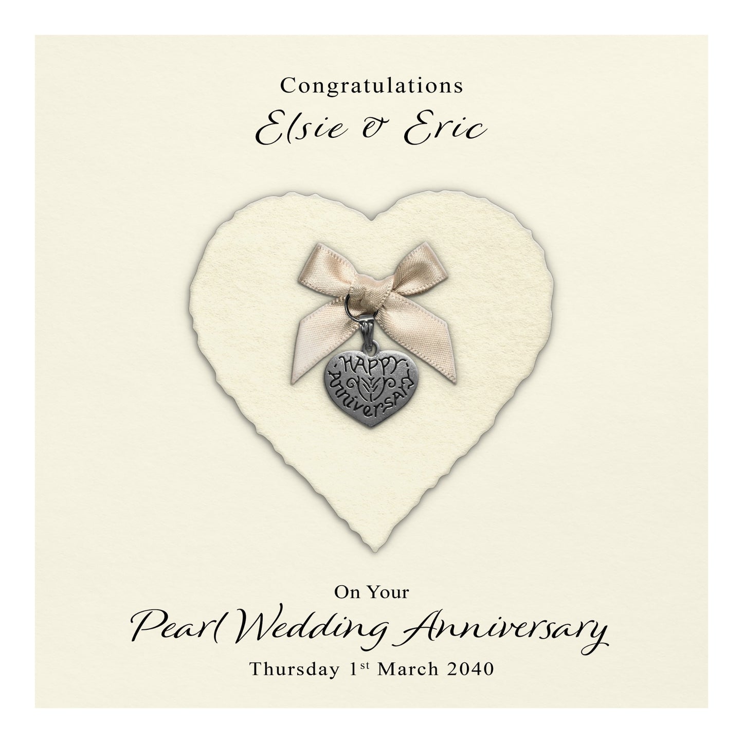 Personalised Anniversary Card (Pearl 30th)