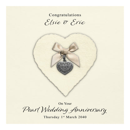 Personalised Anniversary Card (Pearl 30th)
