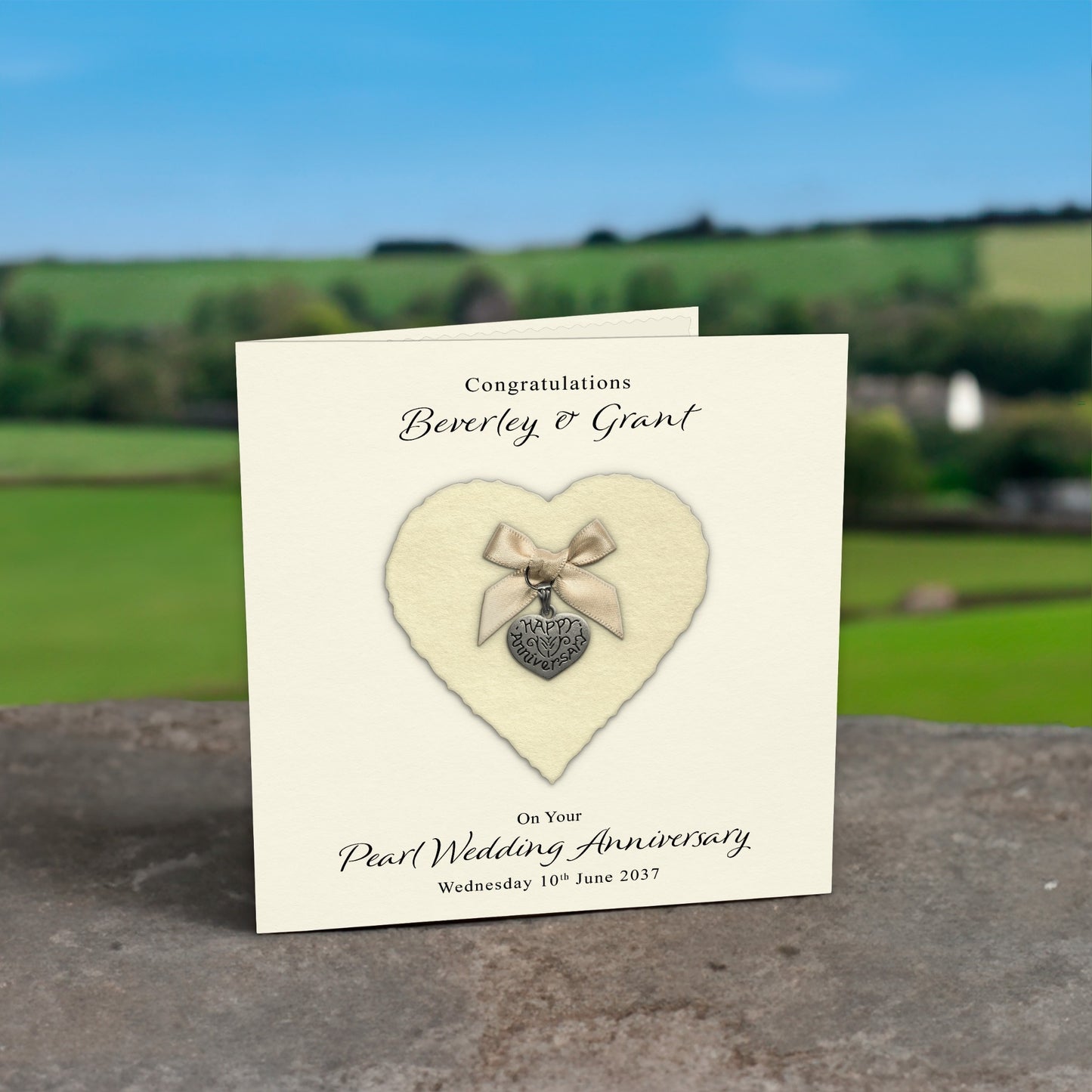 Personalised Anniversary Card (Pearl 30th)