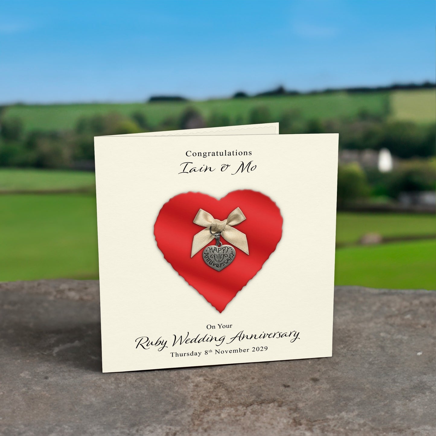 Personalised Anniversary Card (Ruby 40th)