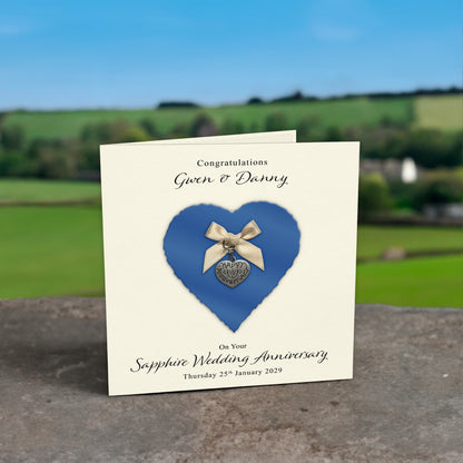 Personalised Anniversary Card (Sapphire 45th)