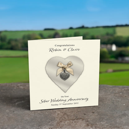 Personalised Anniversary Card (Silver 25th)