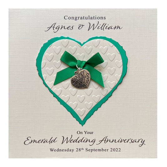Personalised Anniversary Card (Emerald 55th)