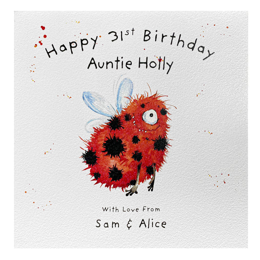 Personalised Birthday Card (Little Monsters) - Monster D