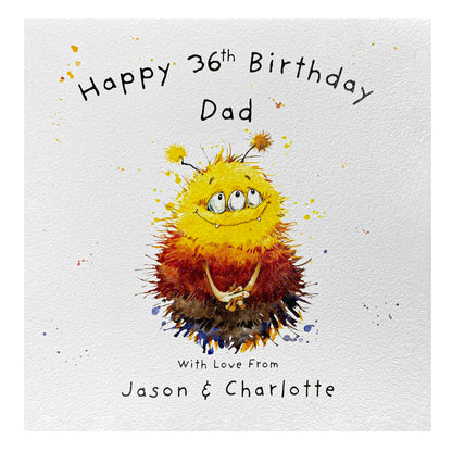 Personalised Birthday Card (Little Monsters) - Monster E