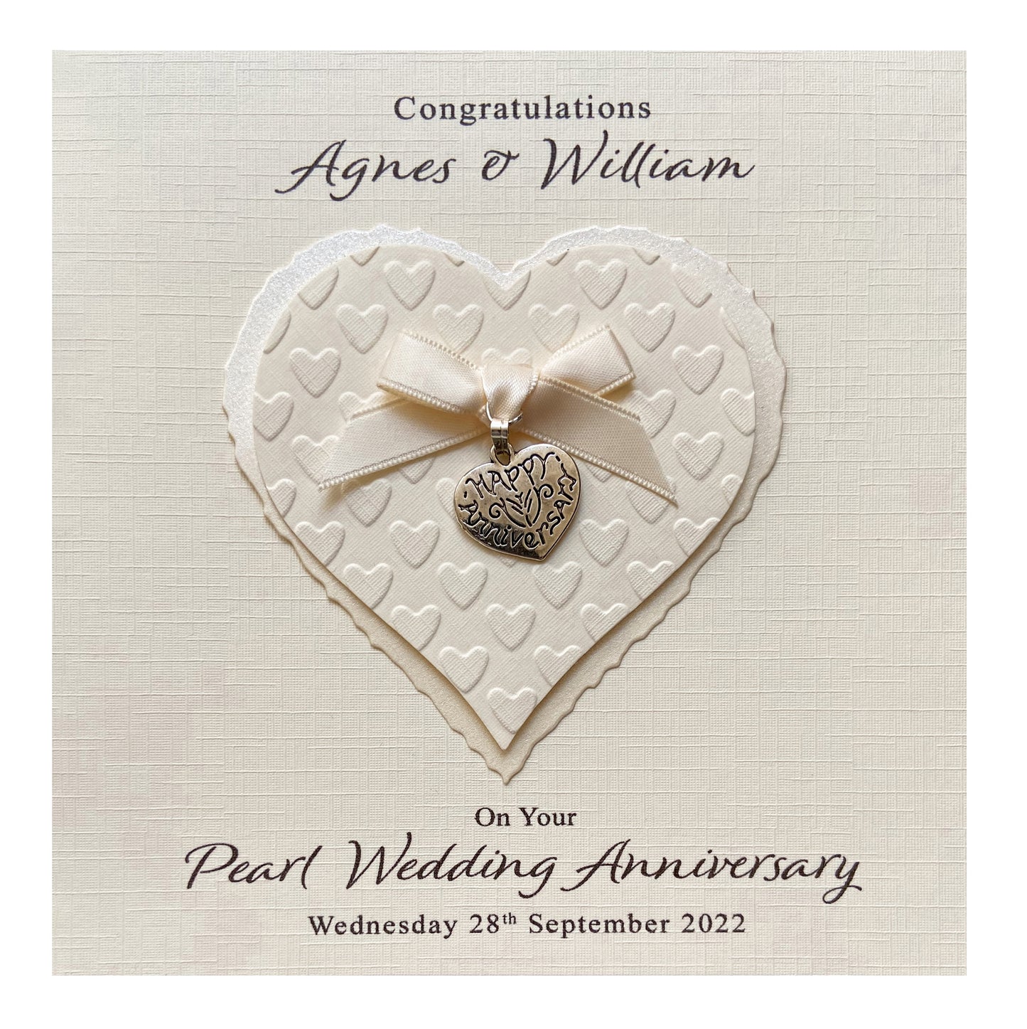 Personalised Anniversary Card (Pearl 30th)