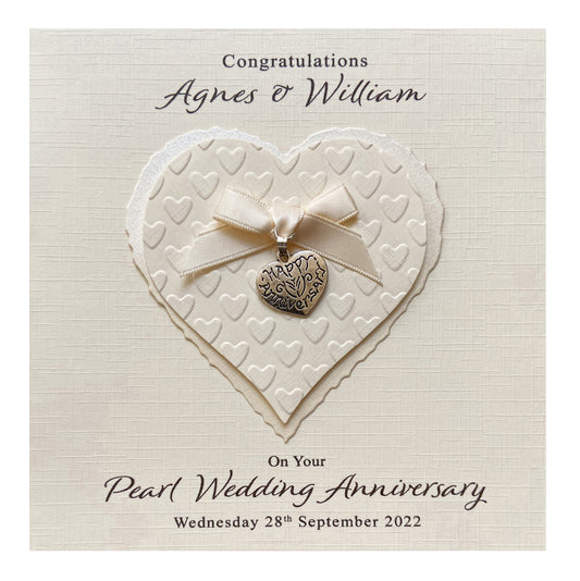 Personalised Anniversary Card (Pearl 30th)