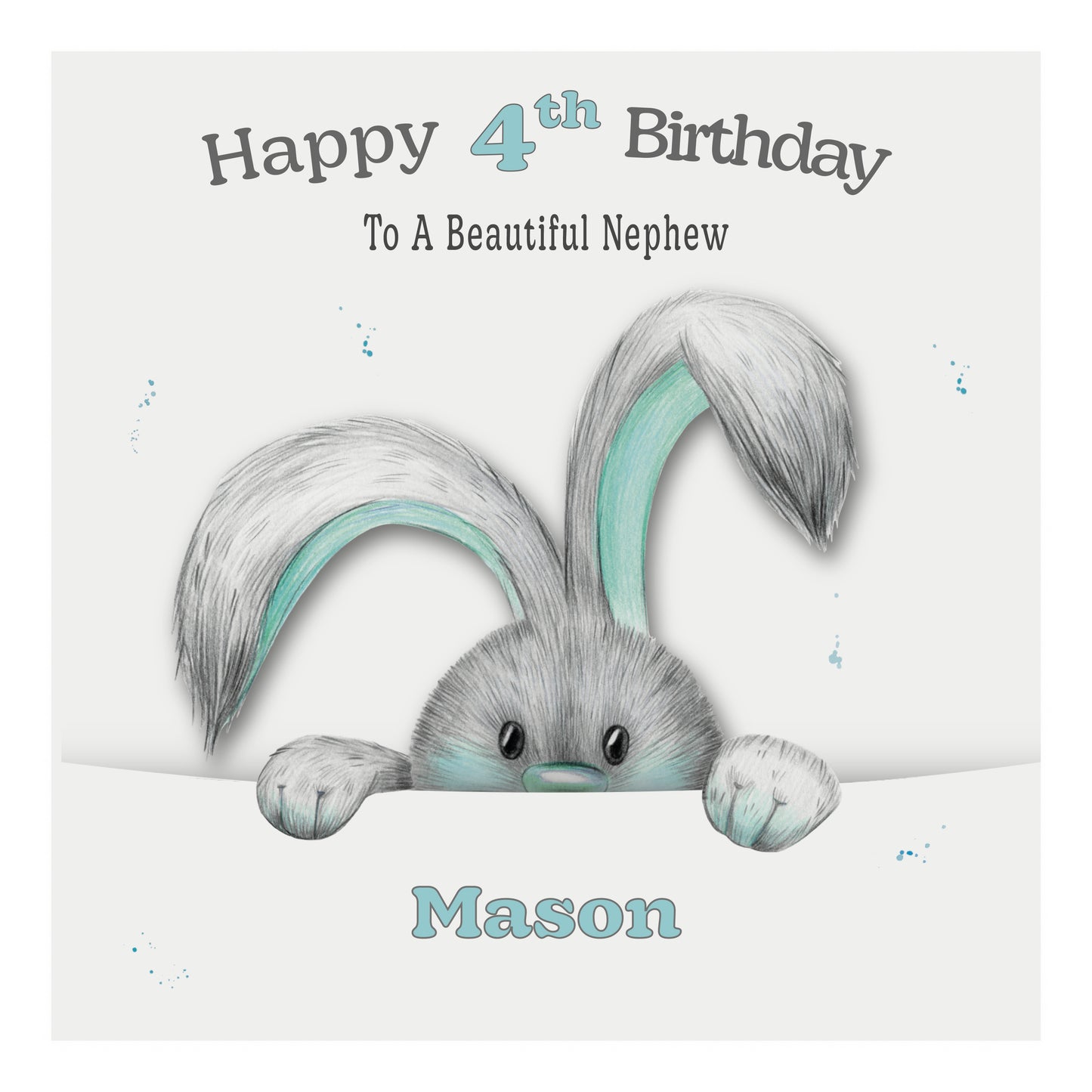 Personalised Birthday Card (Peeping Bunny)