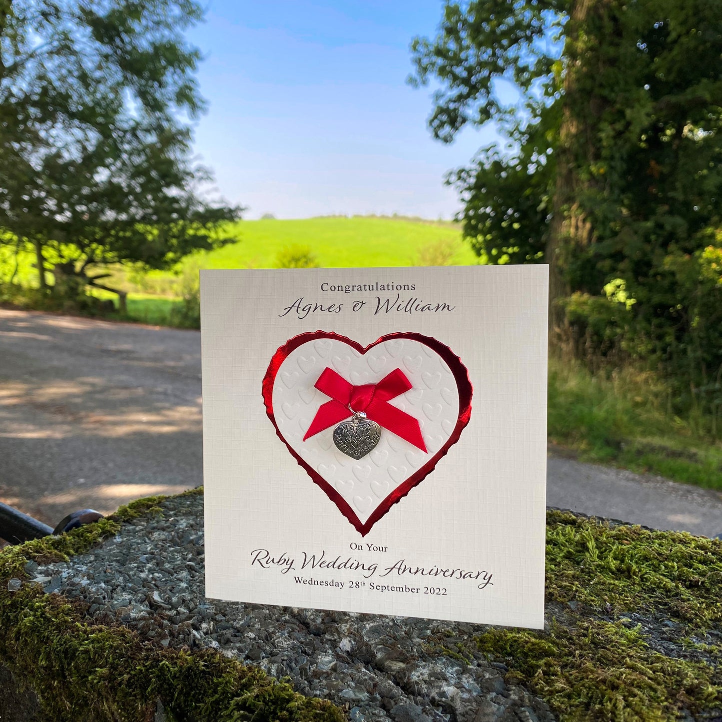 Personalised Anniversary Card (Ruby 40th)