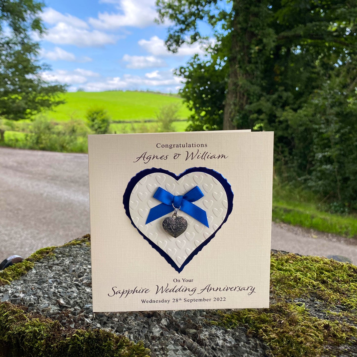 Personalised Anniversary Card (Sapphire 45th)