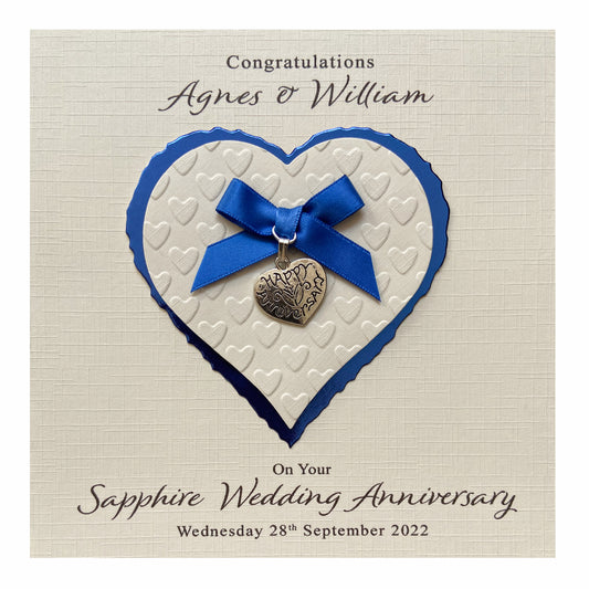 Personalised Anniversary Card (Sapphire 45th)
