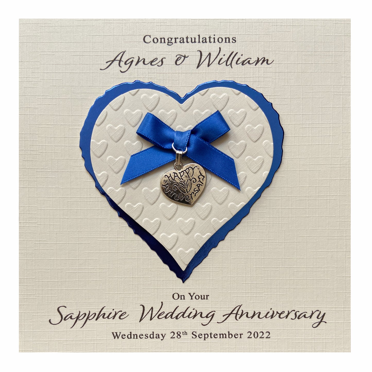 Personalised Anniversary Card (Sapphire 45th)