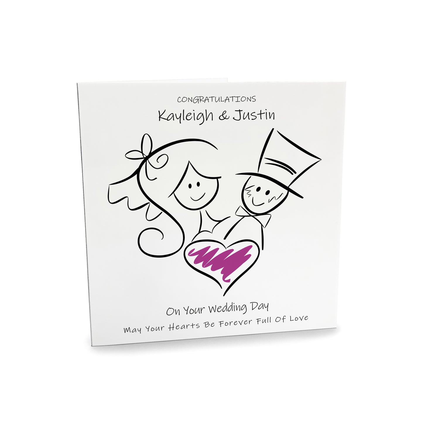 Personalised Wedding Day Card (Heart People)